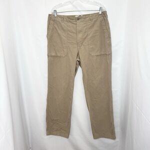 Best Made Co Mens Fatigue Pants Twill Straight Fit Size 36 Khaki Utility Ripstop